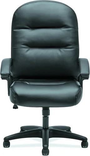Vista 3 de HON HON2095HPWST11T Silla ejecutiva de computadora de cuero con respaldo alto para escritorio de oficina, color negro (H2095), SofThread