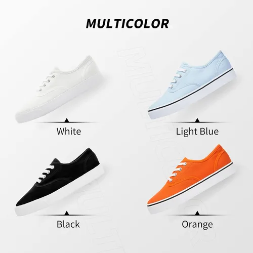 Vista 5 de Tenis de lona para mujer, de corte bajo, para caminar y correr