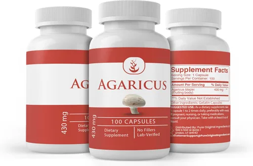 Vista 4 de Pure Original Ingredients Agaricus, (100 cápsulas) siempre puro, sin aditivos ni rellenos, verificado por laboratorio