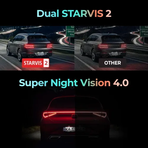 Vista 6 de Thinkware 4K Cámara de tablero dual U3000 PRO, frontal y trasera con Sony STARVIS 2, estacionamiento por radar, visión nocturna súper 4.0, Wi‑Fi