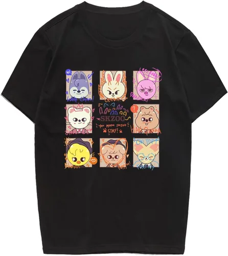 Vista 13 de KPOP Skz Camiseta Nuevo Álbum Tee Bangchan Jisung Felix Hyunjin Merch Tops