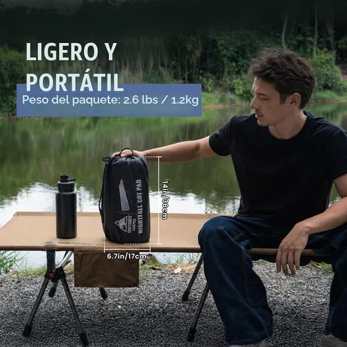 Vista 5 de ONETIGRIS Colchón de catre de camping Nightfall, cómoda almohadilla de dormir autoinflable para cuna, ligera, antideslizante, desinflación rápida