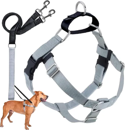 Vista 13 de 2 Hounds Design Freedom - Arnés para perro sin tirones, arnés ajustable y correa, fácil de caminar y control cómodo, se adapta a perros pequeños