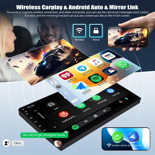 Vista 2 de [4G+64G] Radio de coche para Mazda 2 2007-2014 con CarPlay Android Auto, pantalla táctil de 9 pulgadas, Android 15 Mazda 2 estéreo para automóvil