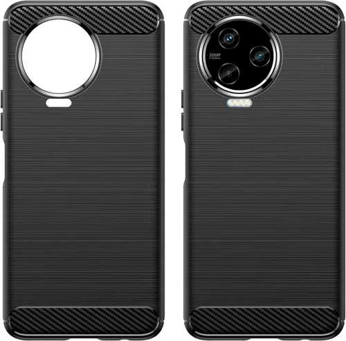 Vista 8 de Generic Cubierta De TPU Para Infinix Note 12 Pro 4G, Fibra De Carbono Flexible Slim Fit Soft Shell Lindo Caso Trasero Bumper Funda Protectora De