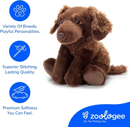 Vista 4 de The Petting Zoo Chesapeake Retriever - Peluche de perro de peluche, regalos para niños, juguete de peluche marrón de 9 pulgadas