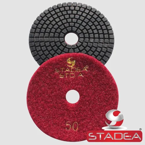 Vista 2 de Grit 50 4" Diamond Pulir Pads Premium Grado Mojado Flexible 3 MM Alto