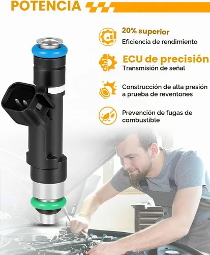 Vista 4 de 0280158162 Inyectores de combustible de 2.5L para: Ford Escape 2009 2010 Fusion 2010-2020 Transit Connect, Lincoln MKZ, Mazda Tribute, Mercury