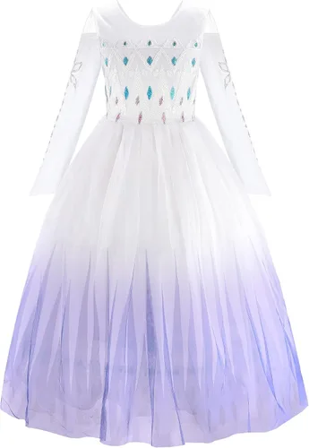 Vista 2 de Ohlover Girls Princess Costume Snow Party Sequins Halloween Dress up