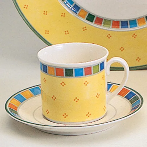 Vista 2 de Villeroy & Boch Twist Alea Limone - Plato para taza de té, 5.5 pulgadas, blancoamarillo