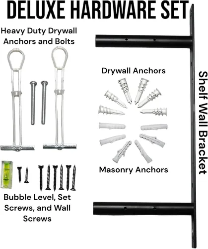 Vista 4 de Estante tonal para accesorios (negro, estante de 16" Premium - 4 soportes)