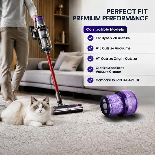 Vista 2 de Paquete de 3 filtros HEPA de repuesto compatibles con aspiradora Dyson V11 Outsize, V11 Outsize Origin, Outsize, Outsize Plus, Outsize Absolute+