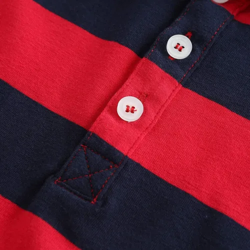 Vista 4 de Camisas de manga larga, de algodón, con diseño de rayas color arcoíris, para niño