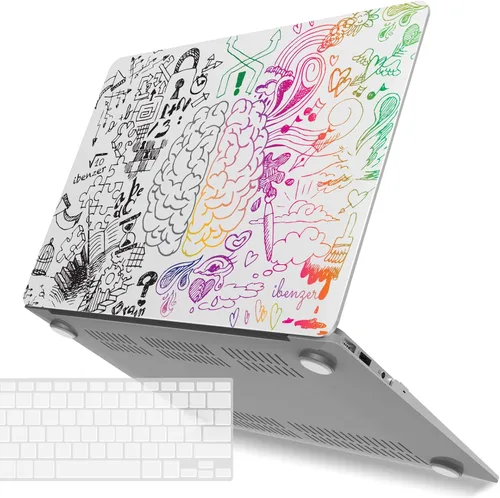 Vista 45 de IBENZER - Funda compatible con MacBook Air de 11 pulgadas, modelo A1370 A1465, funda de plástico suave al tacto, rígida, en paquete con funda