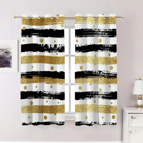 Vista 31 de Cortinas opacas de poliéster multicapa para cafetería, con diseño de diamantes, 2 unidades, 26 x 24 pulgadas