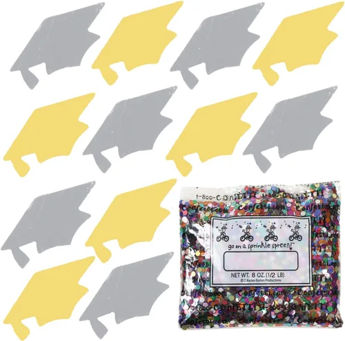 Vista 171 de Confetti Grad Cap Negro, Azul Marino Combo - 2 bolsas de media onza (1 oz)