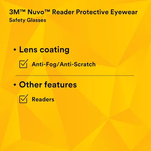 Vista 13 de Gafas de protección 3M Nuvo Reader, Transparente, 1