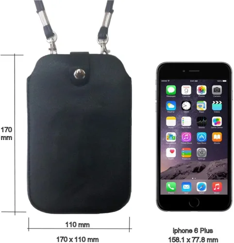 Vista 2 de Tapp Collections™ bolsa de cuello para iPhone 7 Plus, 6 Plus y otros smartphones (estilo 3), Agua (Aqua)