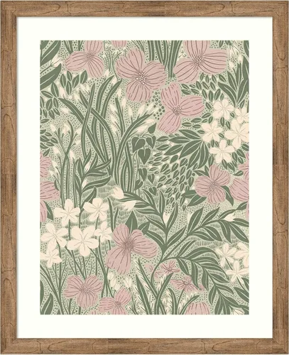 Vista 9 de Amanti Art Katie Oshea - Lienzo decorativo para pared, diseño de campo de flores, verde claro, 24 x 20 pulgadas, arte de pared de flores, decoración