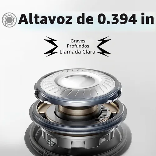 Vista 3 de Redpepper Auriculares inalámbricos con cancelación activa de ruido Bluetooth 6.0 con micrófonos incorporados, llamadas claras de 0.14 oz
