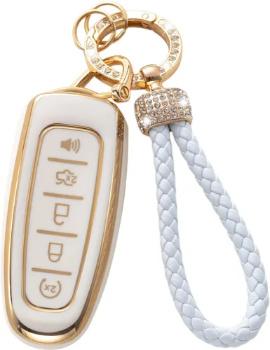 Vista 38 de Gematay Funda para llavero de Mercedes Benz con cordón, funda de TPU suave compatible con Mercedes Benz C E S M CLS CLK G Class Smart Key Holder