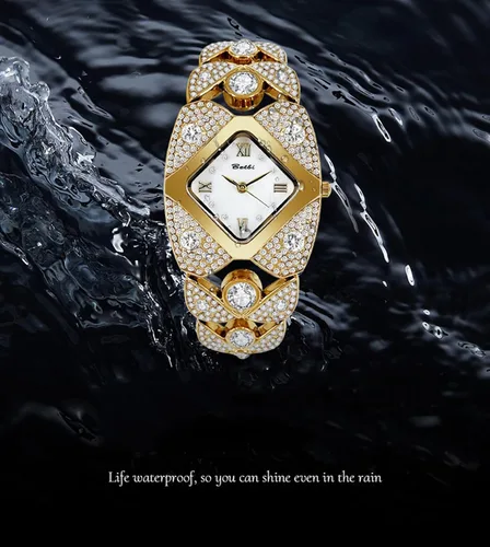 Vista 6 de Gosasa Elegante reloj de pulsera de diamantes para mujer, joyería de moda, reloj de pulsera para mujer, resistente al agua, analógico, de cuarzo