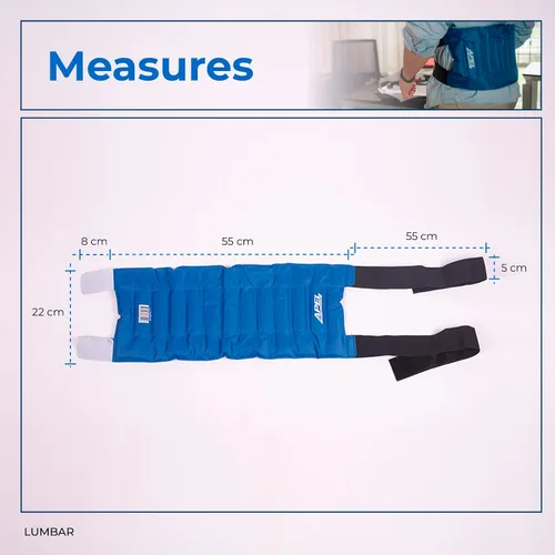 Vista 6 de Paquete de gel para terapia de frío/calor para artritis de espalda baja, contracturas y traumatismos lumbares, uso como envoltura de gel