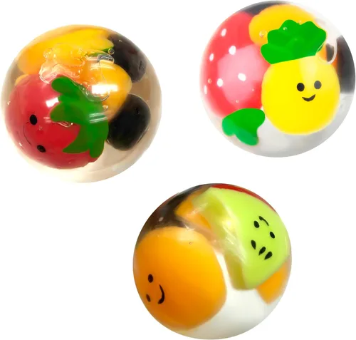 Vista 5 de ORB Curiosities - Bolas de azúcar para ensalada de frutas y azúcar de tiro lento, paquete de 3 unidades, esponjosas, elásticas, rellenas de frutas