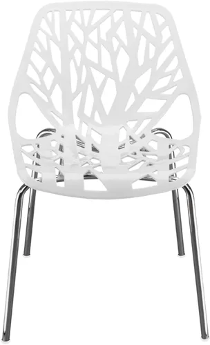 Vista 6 de gt2-zj 4pcs Bird's Nest Style Silla de salón Color blanco
