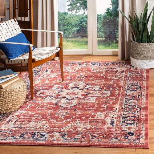 Vista 29 de SAFAVIEH - Alfombra decorativa de la colección Charleston, 2 pies x 4 pies, marfil y azul marino, diseño tradicional, ideal para áreas de alto
