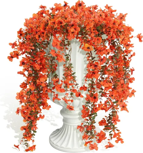 Vista 39 de RECUTMS - Guirnalda de plantas colgantes artificiales, 3 paquetes de White1