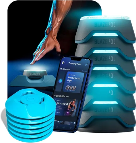 Vista 9 de BlazePod Kit de entrenamiento de reacción Smart Pods para ejercicios de velocidad, agilidad y cognitivos, entrenamiento profesional para atletas