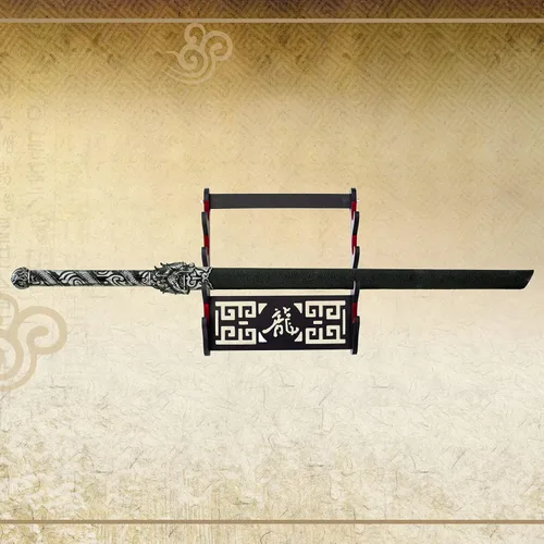 Vista 6 de Samurai - Soporte de pared para espada, soporte de 4 niveles para armas de artes marciales, soporte de exhibición de protección de vellón, Katana