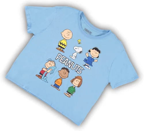 Vista 7 de Peanuts Camiseta de moda Snoopy para mujer, camiseta clásica de Snoopy para jóvenes, camiseta de manga corta lavada, Verde