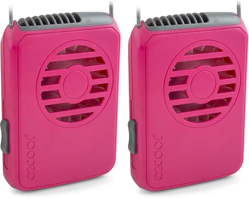 Vista 17 de O2COOL Ventilador de Collar Deluxe, Funciona con Pilas, para Enfriamiento Personal con Correa Ajustable (Negro)