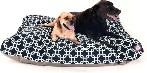 Vista 6 de Majestic Pet Cama para perro de espuma viscoelástica triturada, pequeña con funda extraíble lavable, cama ortopédica rectangular para perros, cama