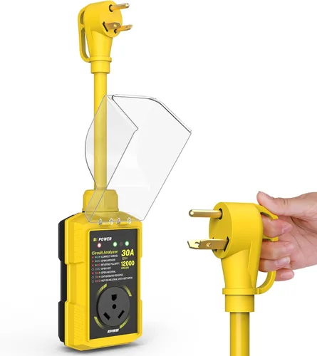 Vista 13 de Kohree Protector contra sobretensiones RV de 30 amperios con protección de alto y bajo voltaje, 10000 julios, 30 amperios, protector