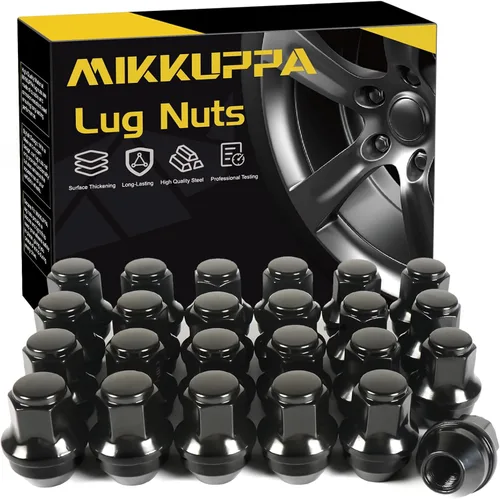 Vista 32 de MIKKUPPA 20 tuercas de llanta OEM 9/16-18, repuesto para Dodge Dakota 2006-2010, Durango 2004-2009, ruedas Ram 1500 Factory 2002-2010, asiento negro