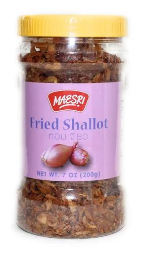 Vista 4 de Maesri - Paquete combinado de chalota frita y ajo frito, ingrediente y guarnición ampliamente utilizado en la cocina asiática, tarro de 7 onzas
