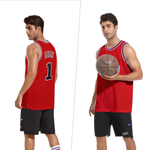 Vista 6 de Jersey de baloncesto para hombre Lola#10 Bugs#1 camisetas de película espacial de los años 90 para Halloween, hip hop, ropa de fiesta deportiva