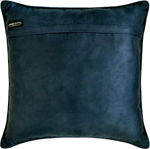 Vista 178 de The HomeCentric Funda de almohada con cremallera, funda de cojín azul de 12 x 12 pulgadas, funda de cojín de algodón bordado para sofá, diseño