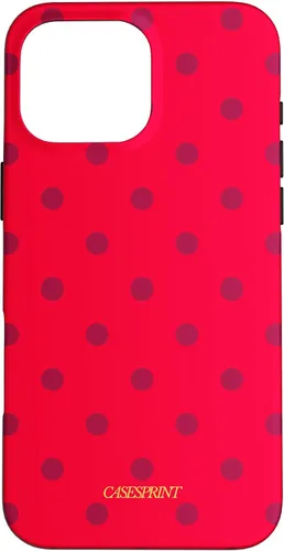 Vista 19 de Carcasa para iPhone 17 con diseño de lunares de sandía rojos