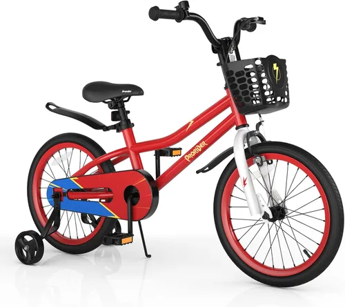 Vista 22 de BABY JOY Bicicleta para niños, 12, 14, 16, 18, 20 pulgadas, bicicletas para niños y niñas, adolescentes de 3 a 8 años o más con ruedas