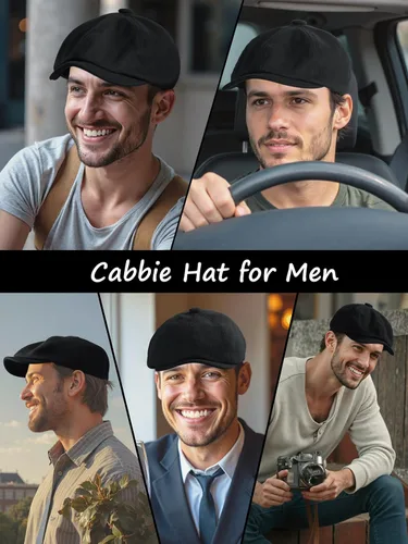 Vista 7 de Gorra de taxista Senker Fashion para hombre, gorra irlandesa clásica de 8 paneles de mezcla de lana para hombre mayor