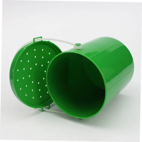 Vista 9 de Cubo de cebo de pesca 2 unids cubo de gusano Caja de almacenamiento de plástico para Guardar Contenedor de plástico con tapa Cubo Herramienta