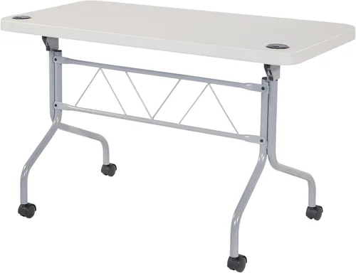 Vista 9 de Mesa cuadrada de resina multiuso Office Star Work Smart 36 x 36 x 29 pulgadas, MetalPlástico/Resina, gris