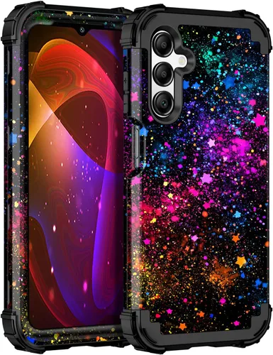 Vista 99 de Miqala Funda para Galaxy A14 5G, que brilla en la oscuridad, tres capas, resistente, a prueba de golpes, protección completa, parachoques