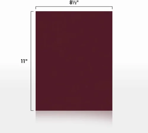 Vista 2 de Cartulina de 8.0 x 11.0 in, lino burdeos (1,000 cantidad). Perfecto para manualidades de vacaciones, invitaciones, álbumes de recortes, tarjetas