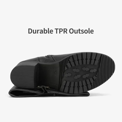 Vista 6 de Dream Pairs - Botas a la rodilla de tacón grueso para mujer