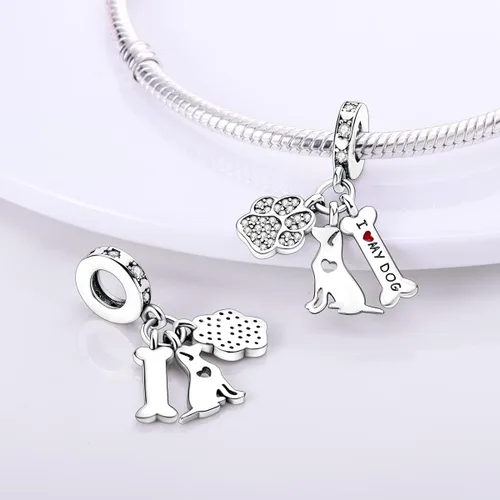 Vista 4 de Parmuz 925 Sterling Silver Charm for Bracelet Necklace Dangle Love Mom Ocean travel Butterfly Party Birthday Charm Beads Pendants DIY Jewelry Gift